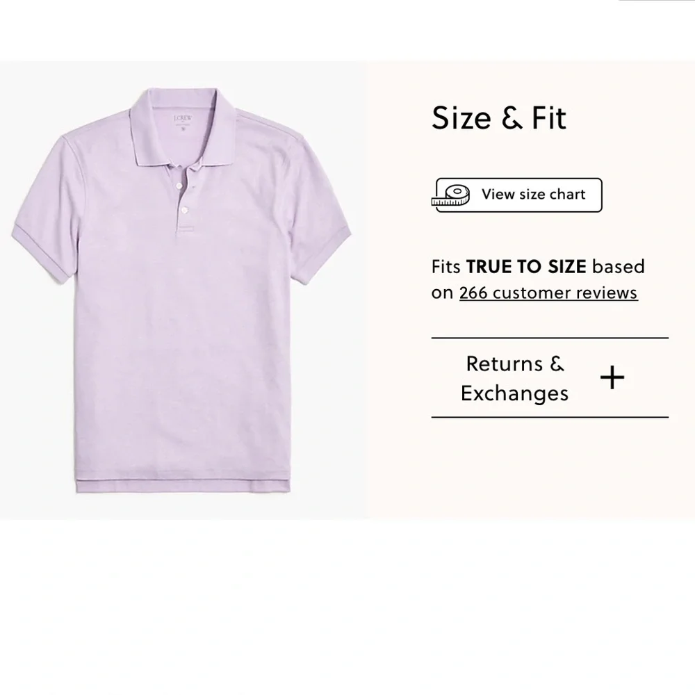 EUC J.Crew Soft-Touch Polo Shirt Lilac Purple Short Sleeve Size M CF933